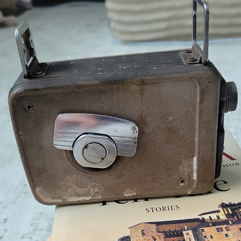 Vintage Kodak Brownie Camera - Tan and Silver